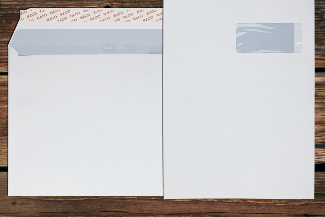 Briefhüllen mit Fenster C4 229x324 mm Haftklebend Hochweiß 120 g/qm